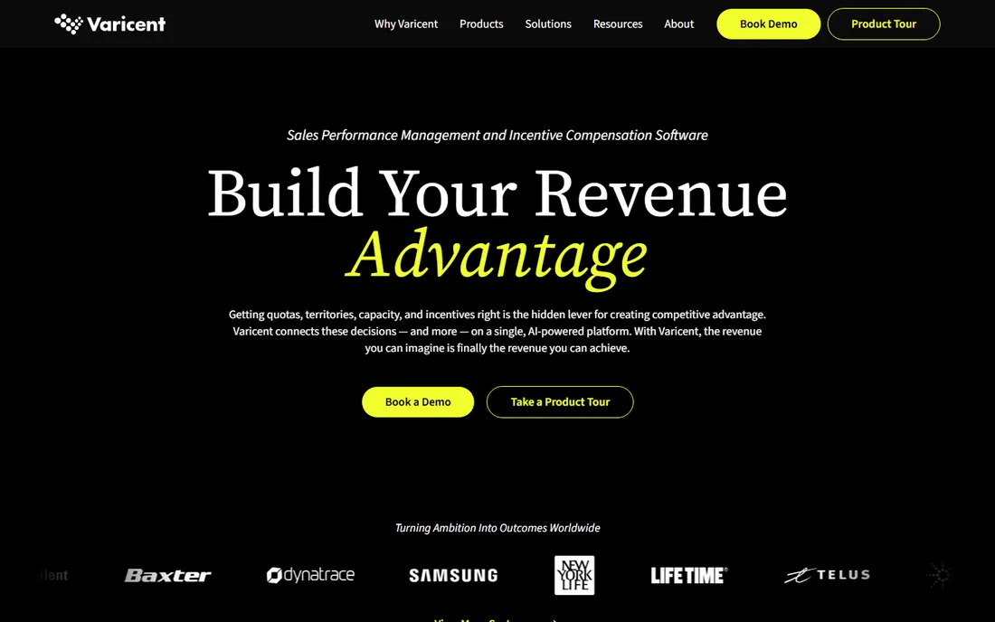Varicent homepage