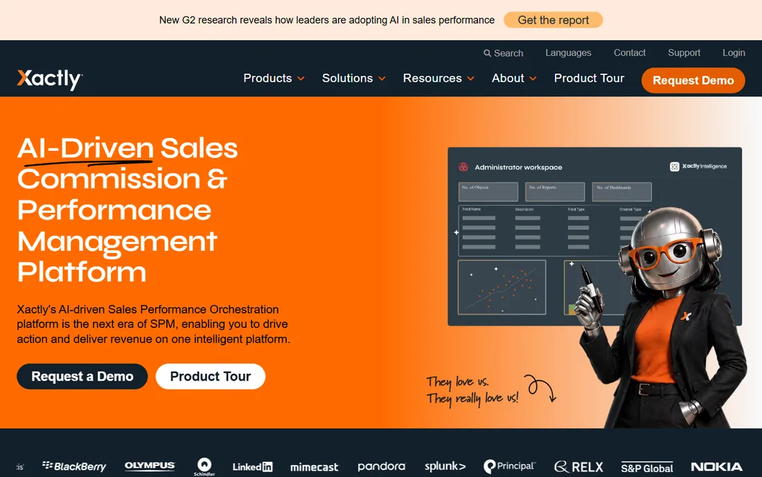 Xactly homepage
