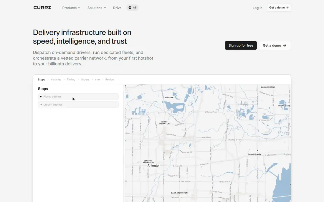 Curri homepage