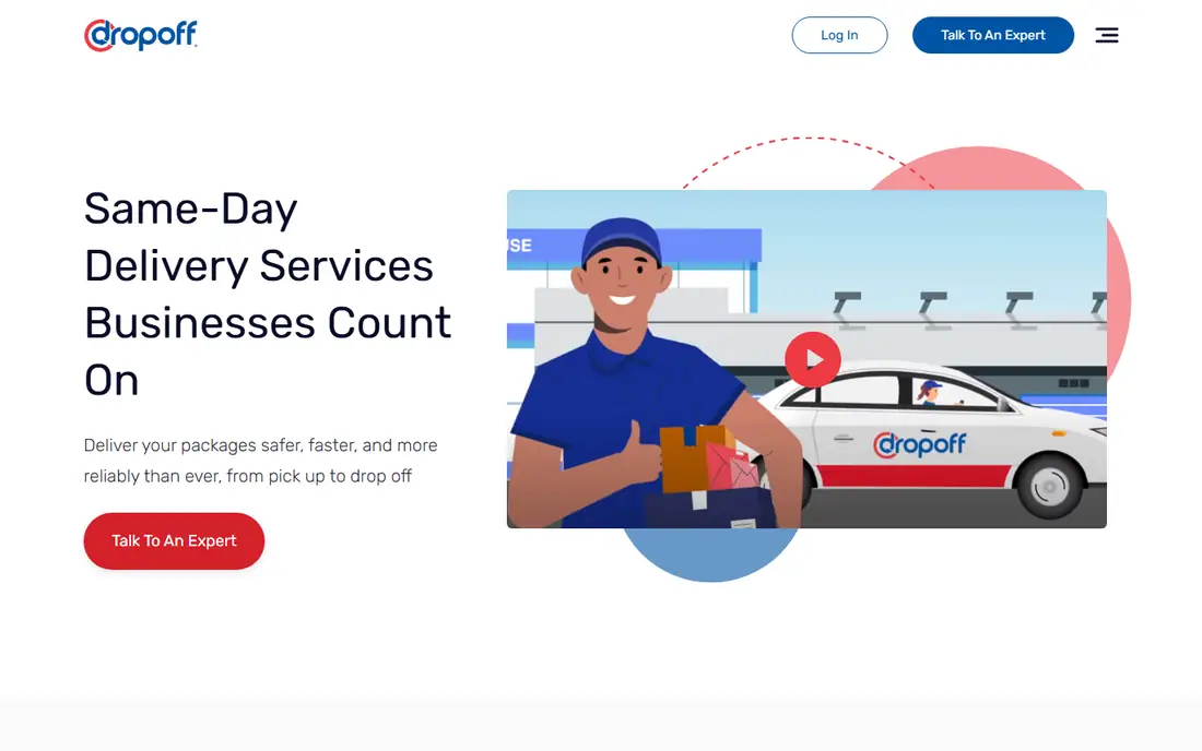 Dropoff homepage