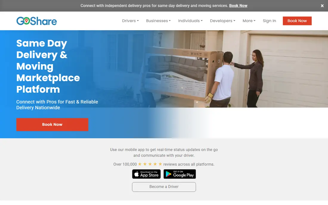 GoShare homepage