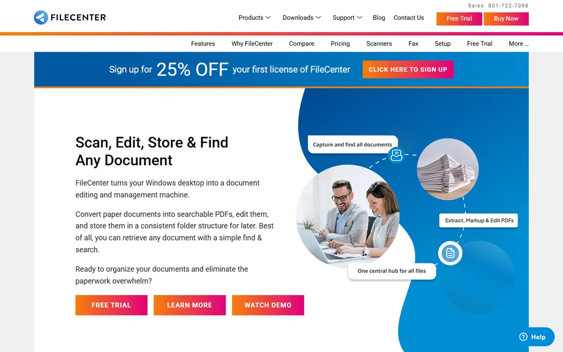 FileCenter homepage