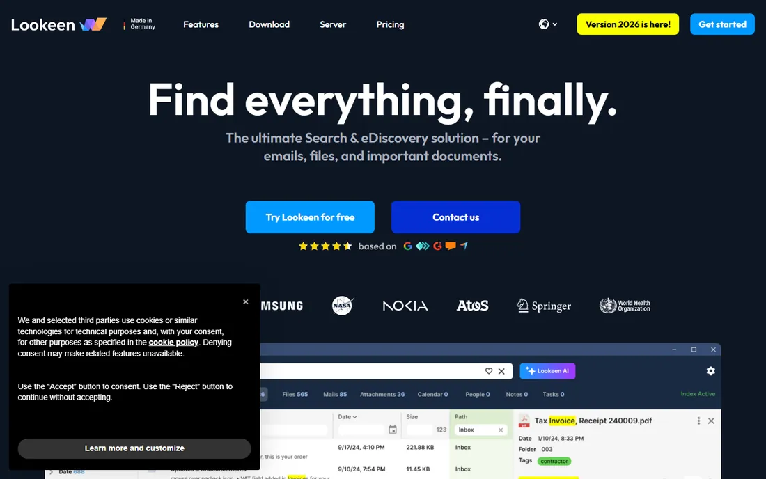 Lookeen homepage