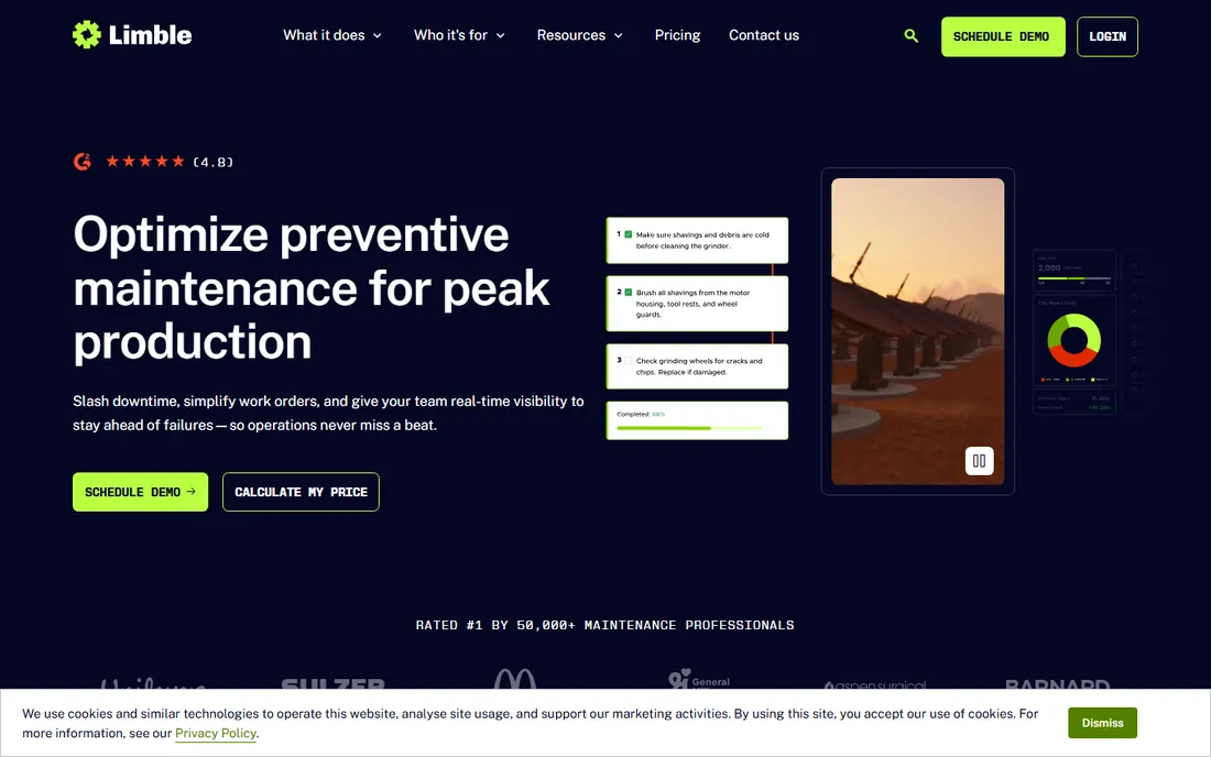 Limble homepage