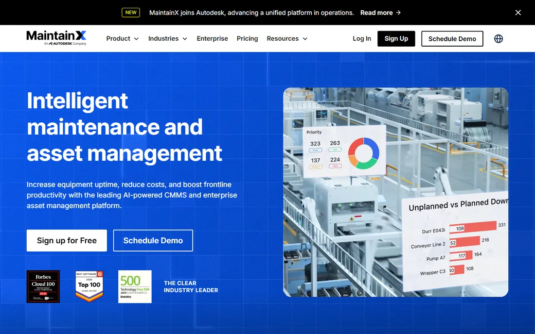 MaintainX homepage