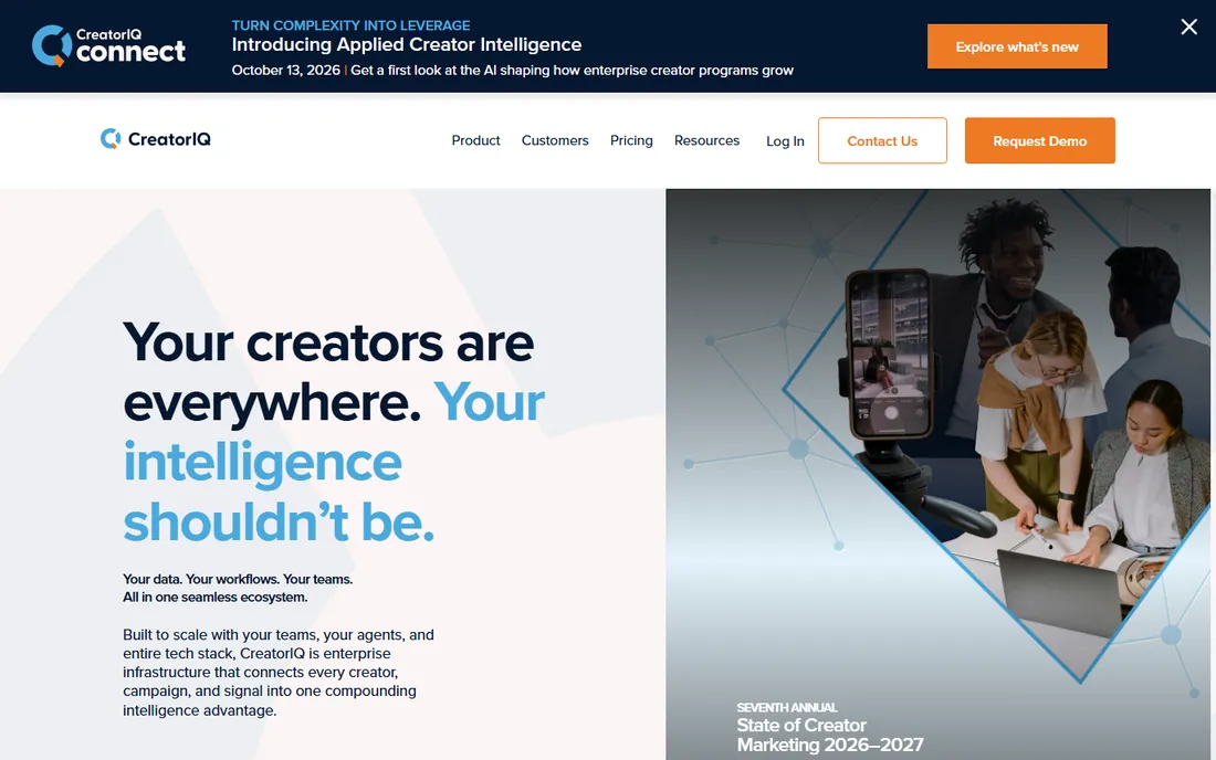 CreatorIQ homepage