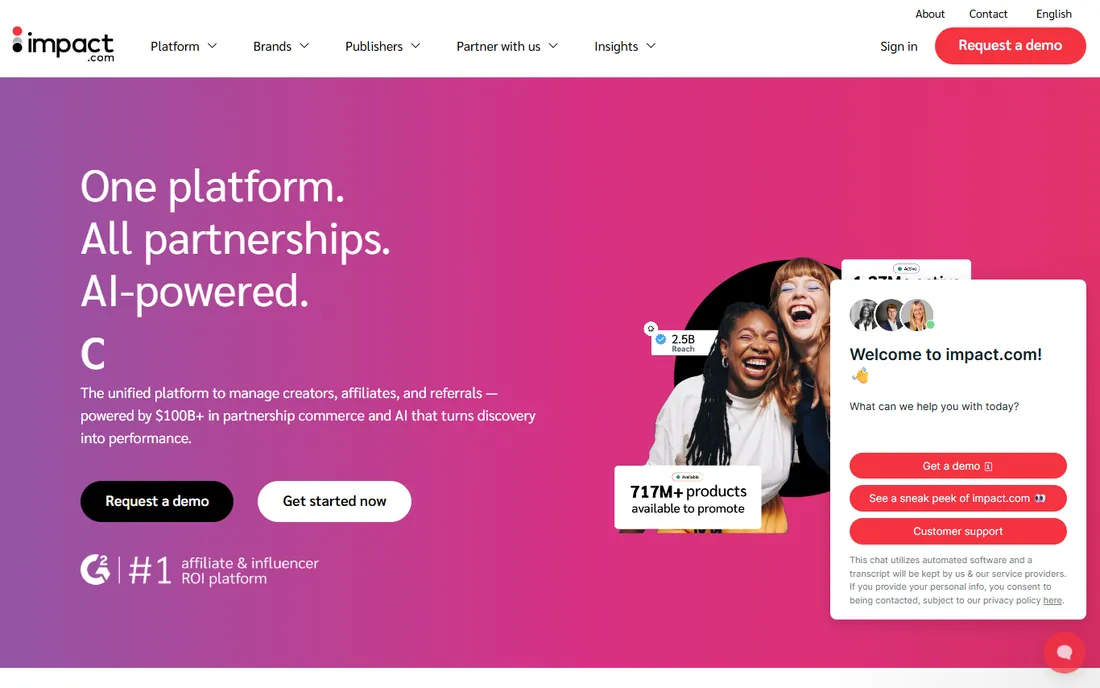 impact.com homepage
