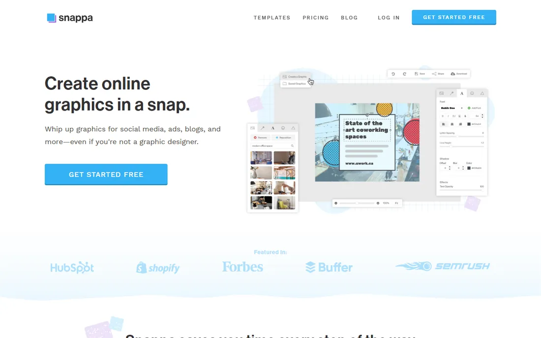 Snappa homepage