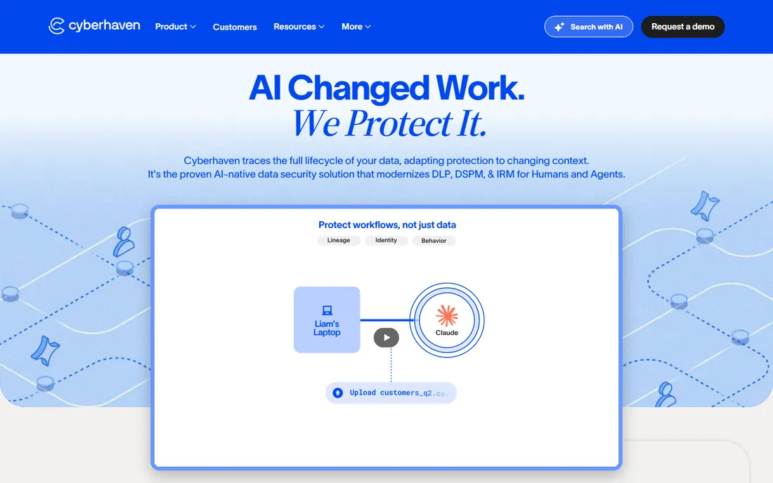 Cyberhaven homepage