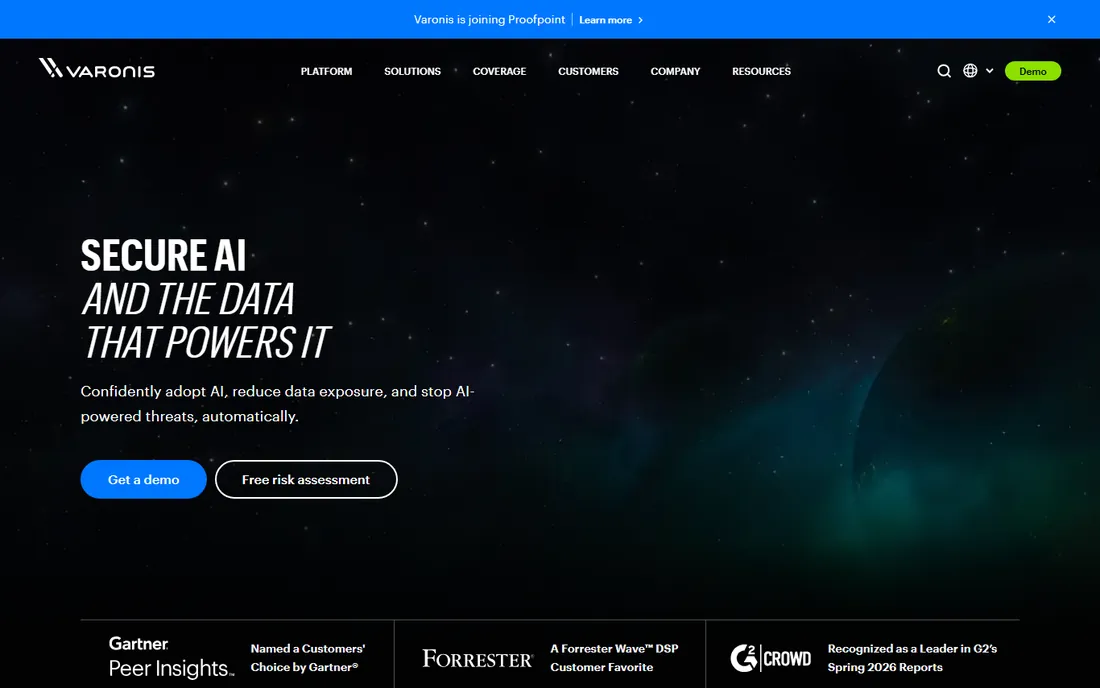 Varonis homepage