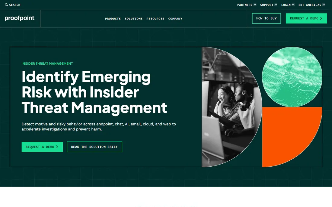 Proofpoint Insider Threat Management homepage