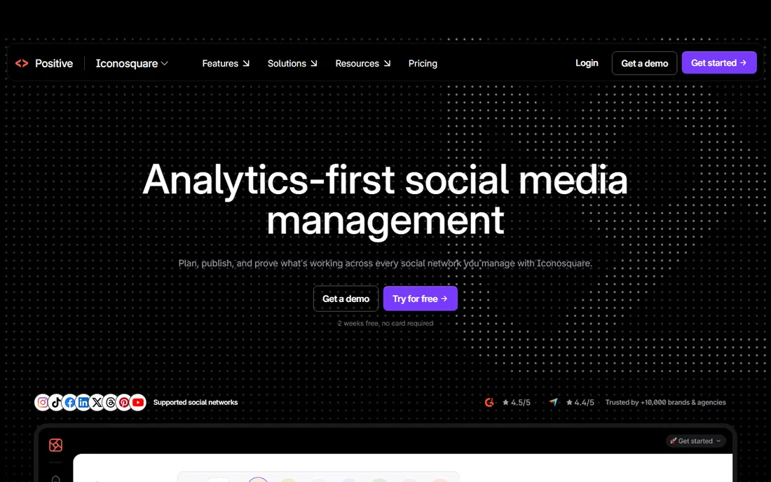 Iconosquare homepage