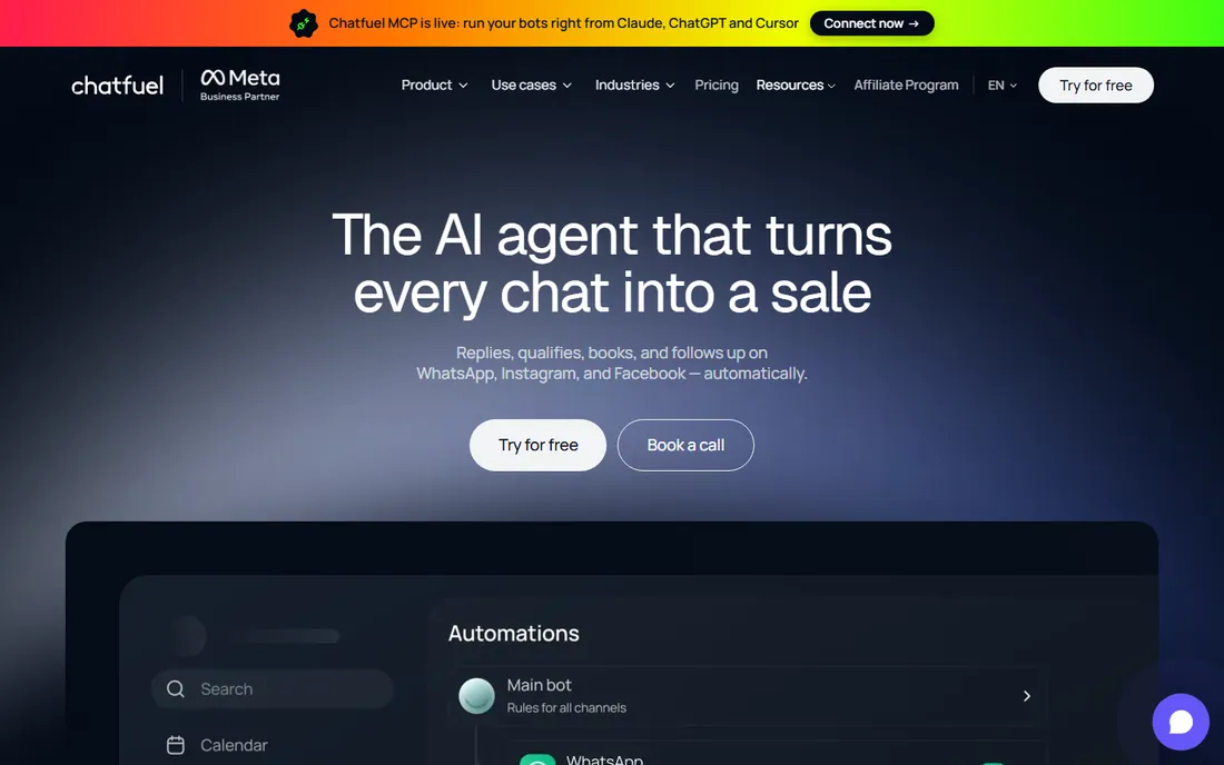 Chatfuel homepage