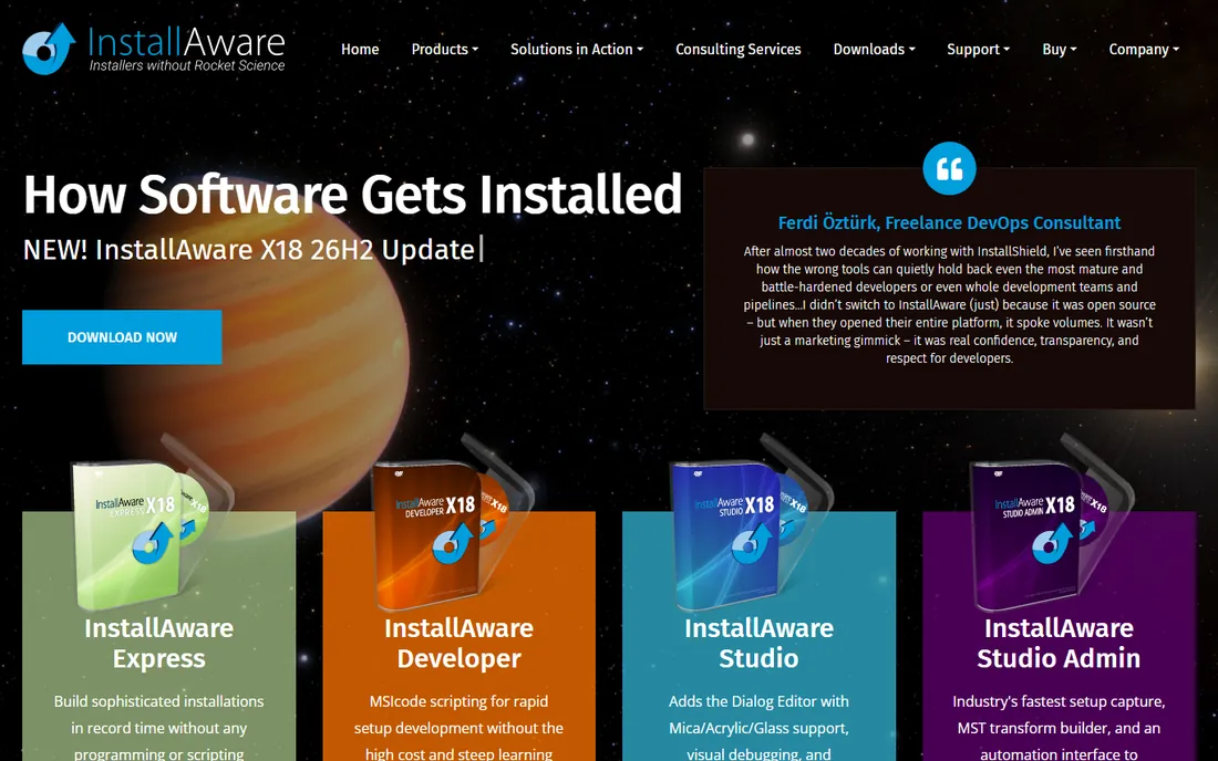 InstallAware homepage