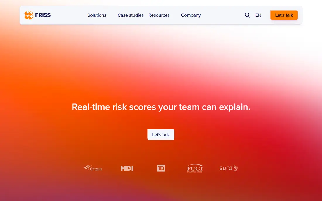 FRISS homepage