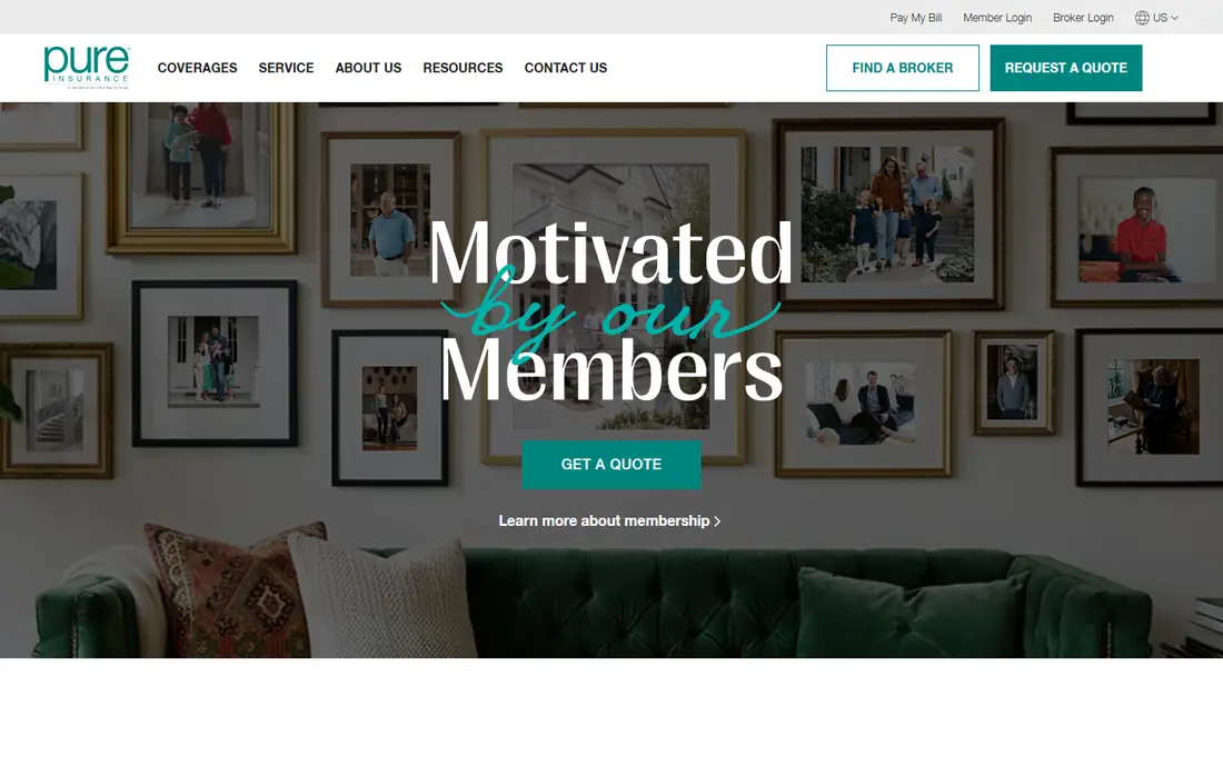 PURE homepage