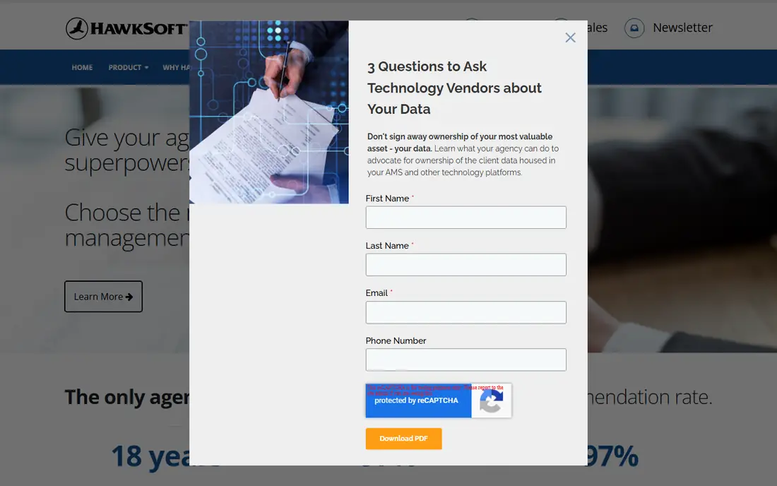 HawkSoft homepage