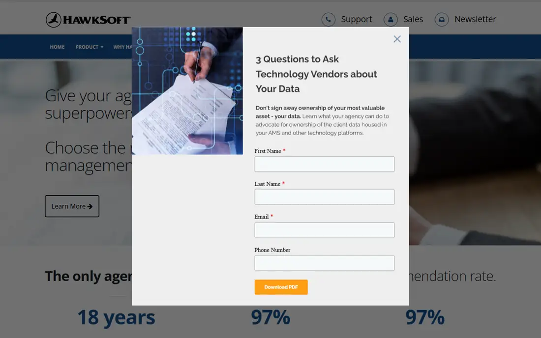 HawkSoft homepage