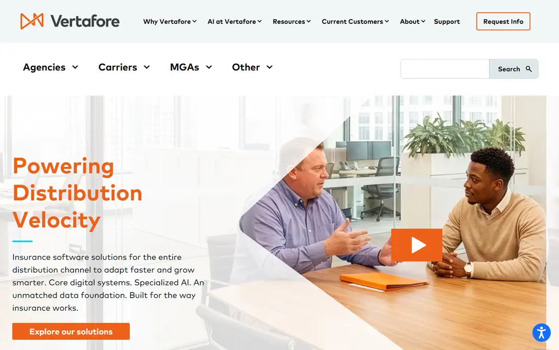 Vertafore AMS360 homepage