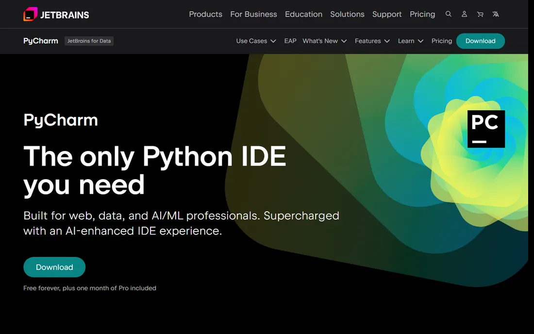 PyCharm homepage