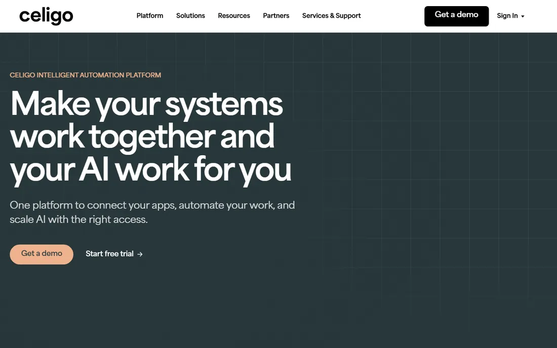 Celigo homepage