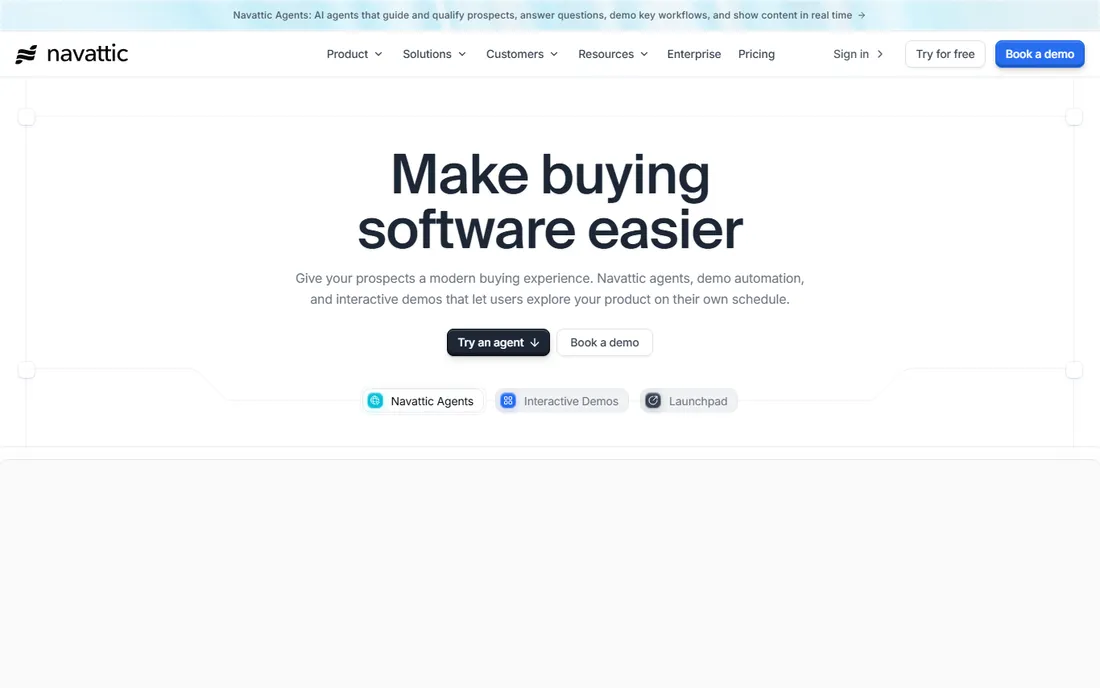 Navattic homepage