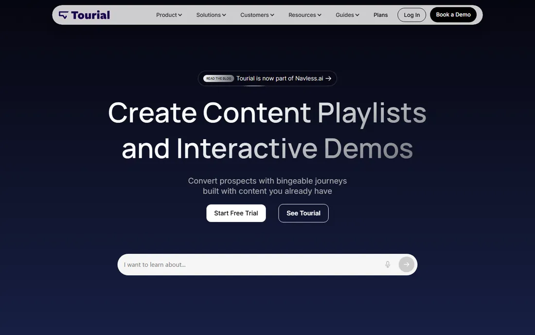 Tourial homepage