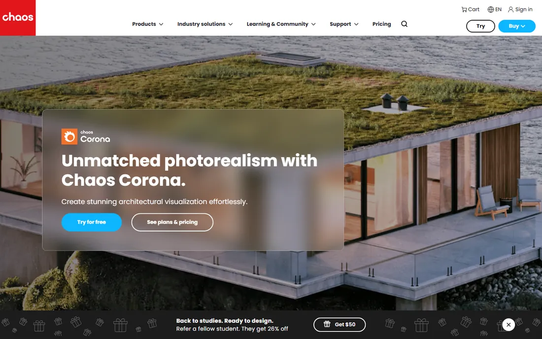 Corona Renderer homepage
