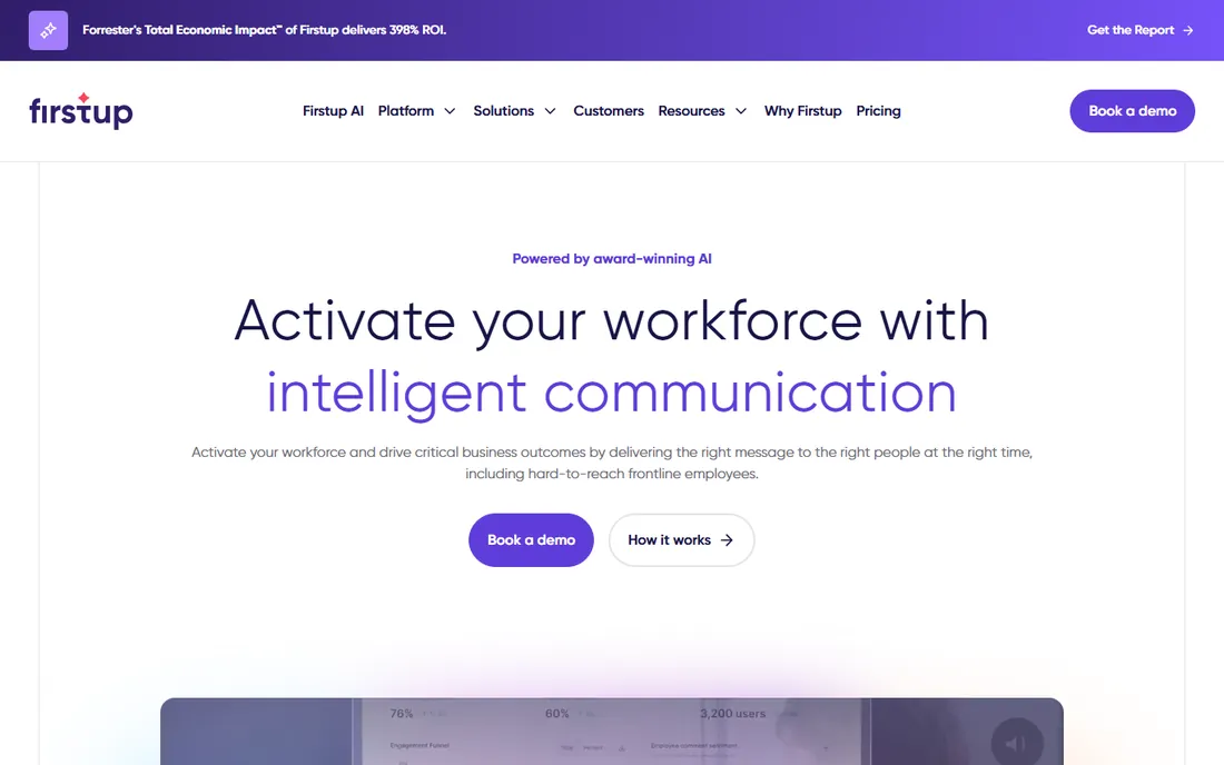 Firstup homepage