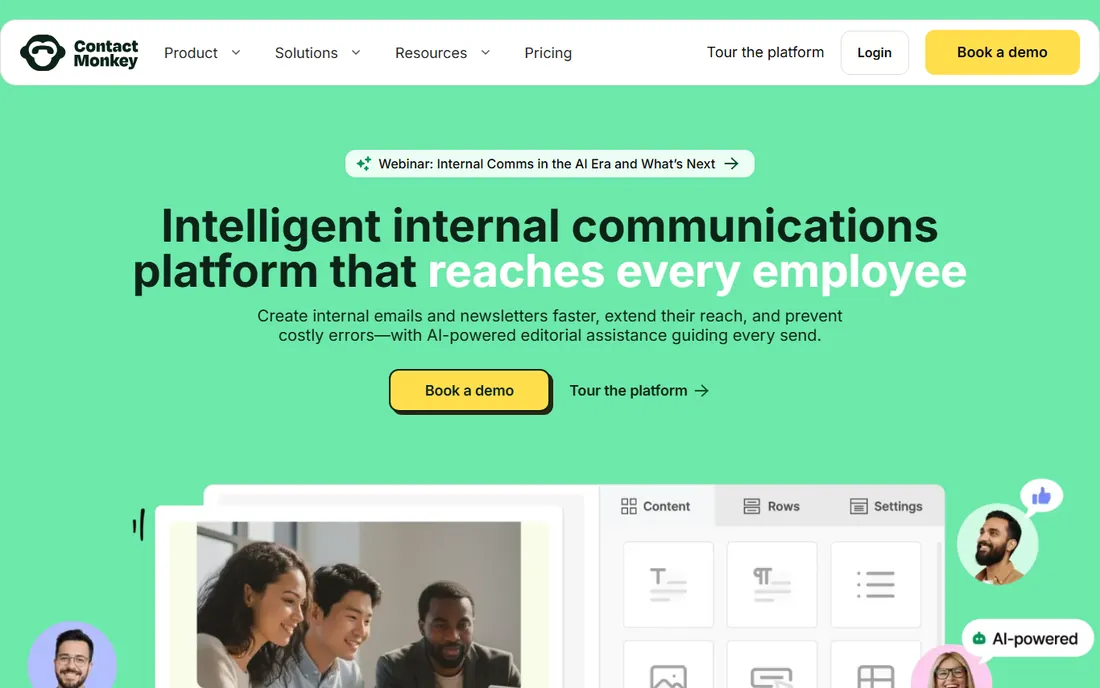 ContactMonkey homepage