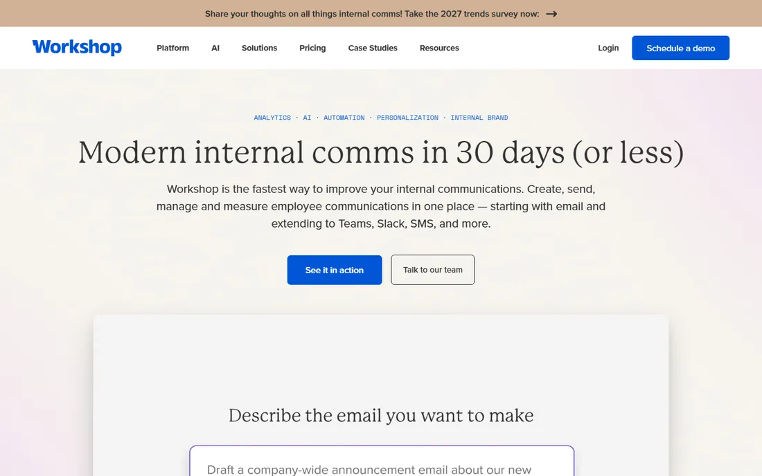 Workshop homepage