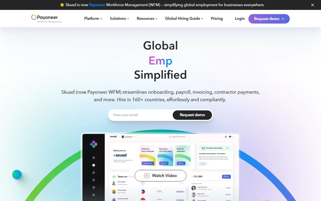 Skuad homepage