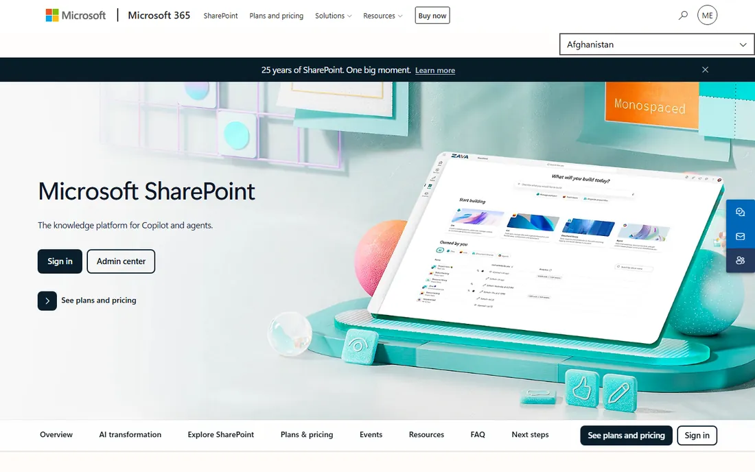 SharePoint (Microsoft) homepage