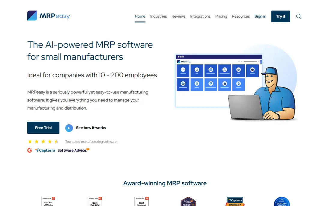MRPeasy homepage