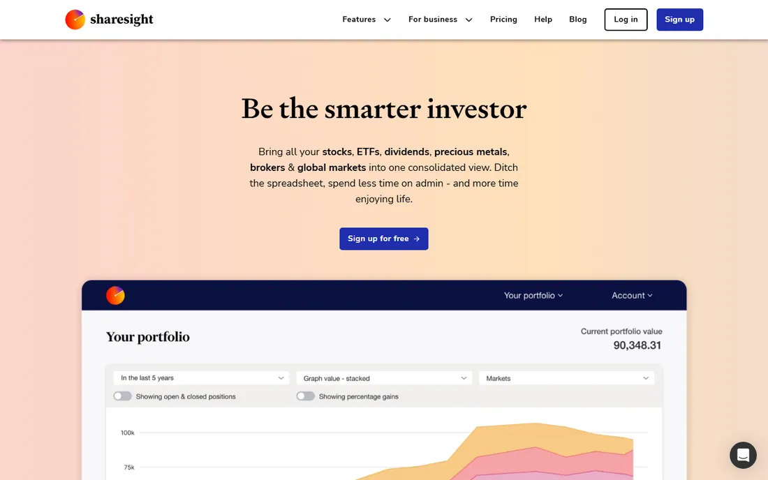 Sharesight homepage