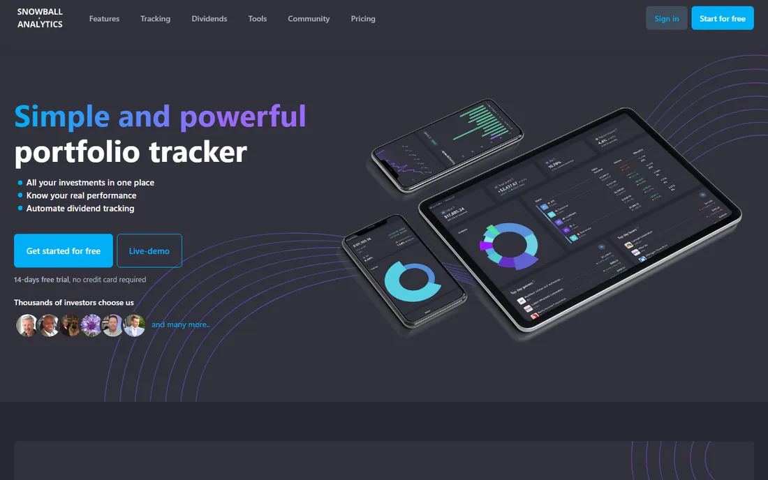 Snowball Analytics homepage