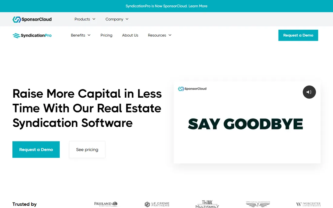 SyndicationPro homepage