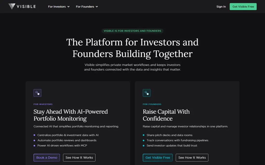 Visible homepage