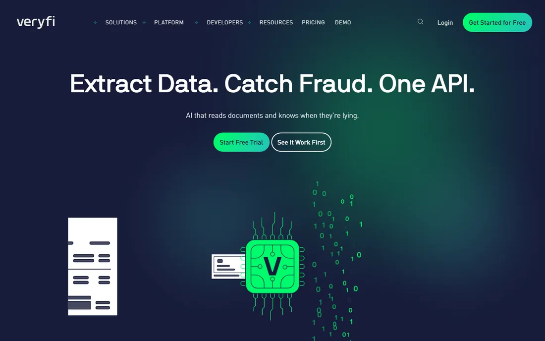 Veryfi homepage