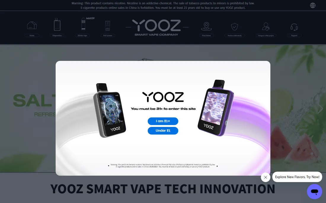 Yooz homepage