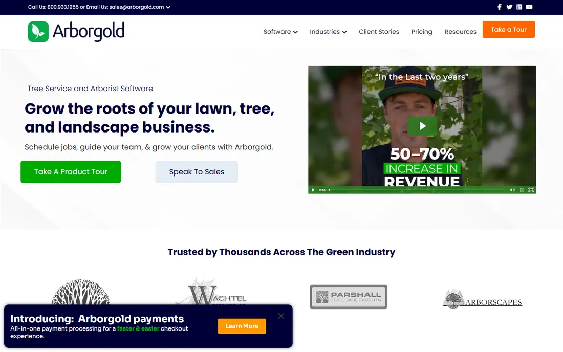 Arborgold homepage