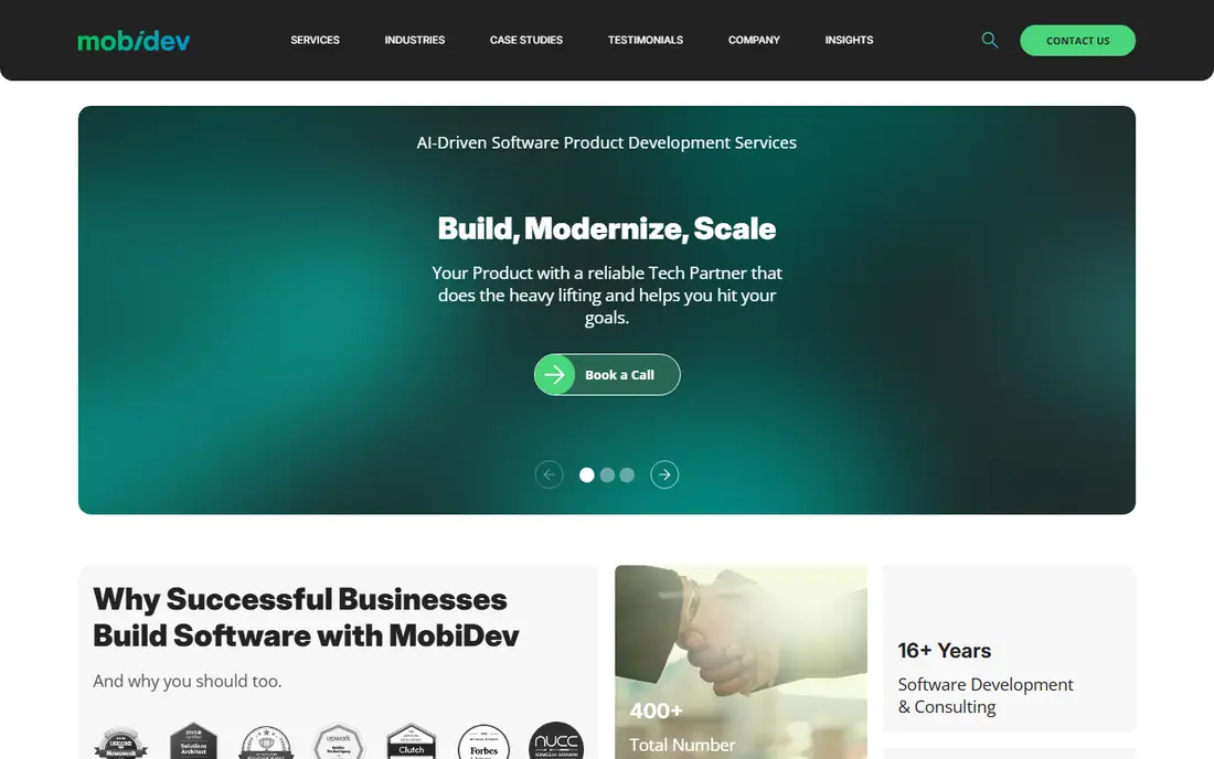 MobiDev homepage