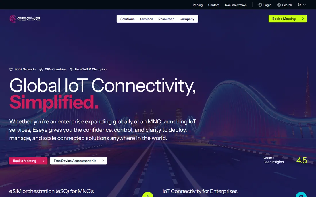 Eseye homepage