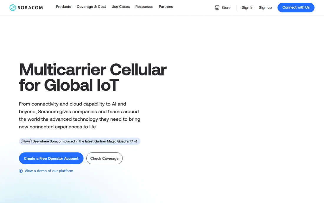 Soracom homepage