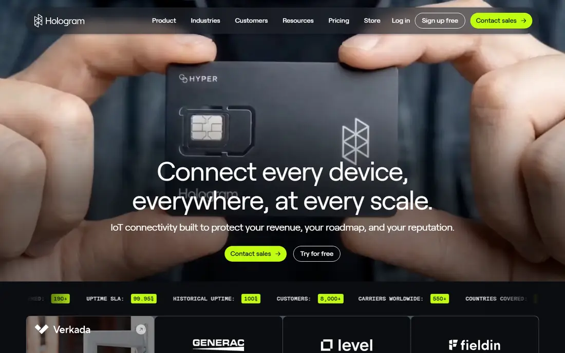 Hologram homepage