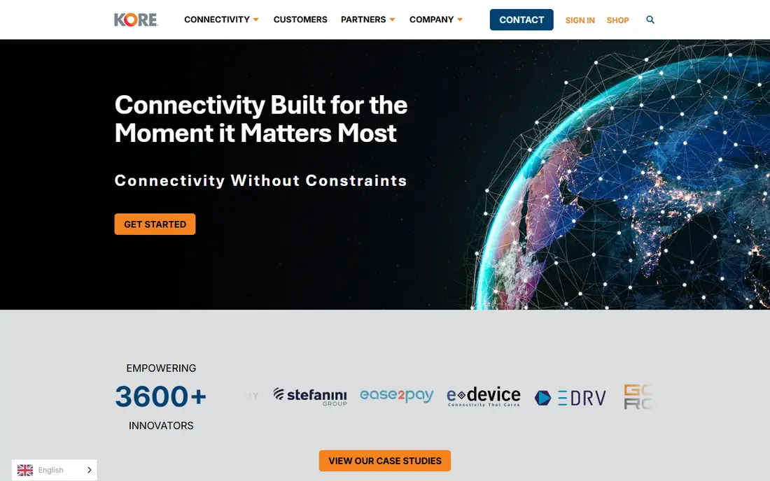 KORE Super SIM homepage