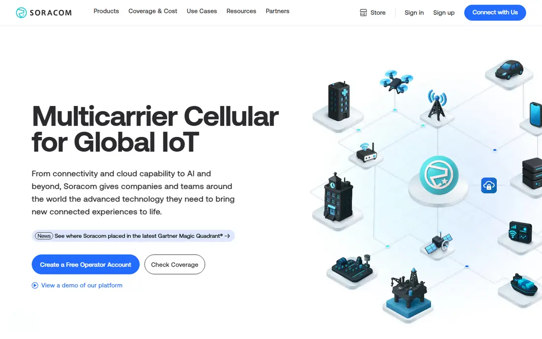 Soracom homepage