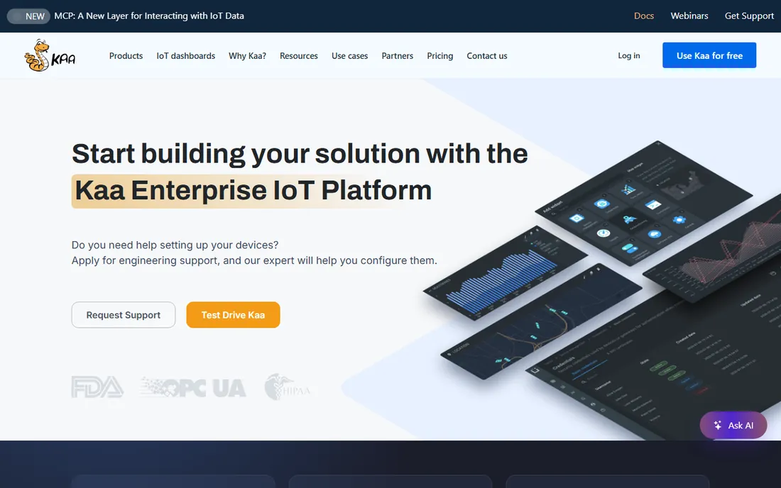 KaaIoT homepage