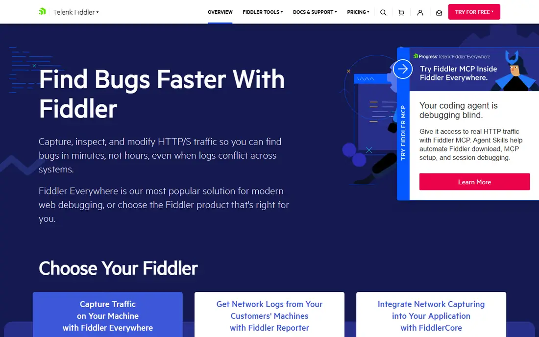 Fiddler homepage