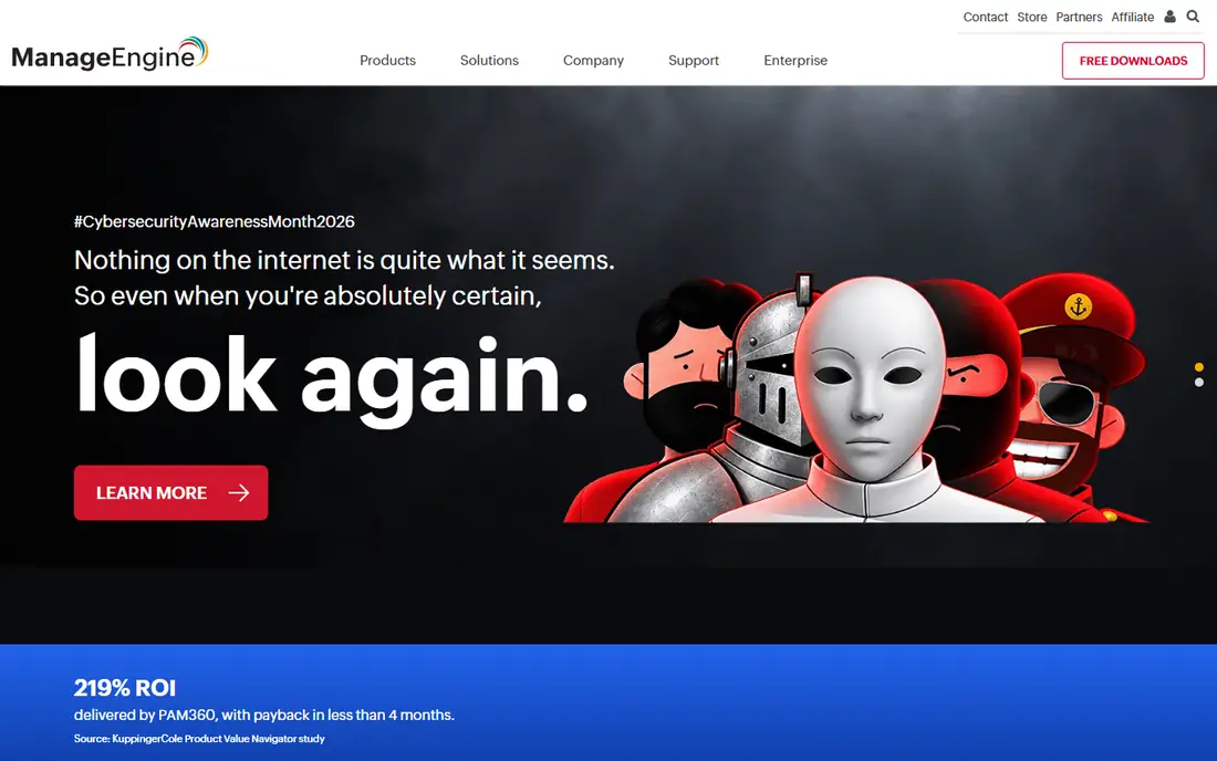 ManageEngine NetFlow Analyzer homepage
